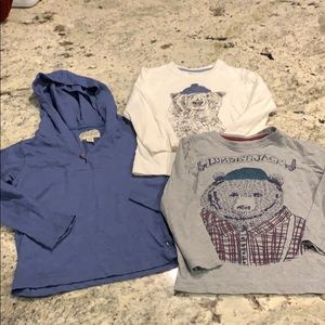 3 piece long sleeve t-shirt lot 4/5